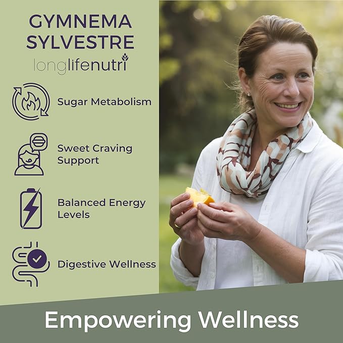 Gymnema Sylvestre 1000mg - Organic 20:1 Leaf Extract, 240 Vegetarian Capsules, 4-Month Supply, Herbal Supplement for Gut Health, GMP Certified, Made in USA