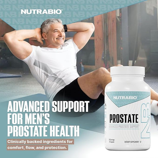 NutraBio Prostate- Advanced Prostate Function Support- Inflammation Defense and Antioxidant Support- 90 Capsules