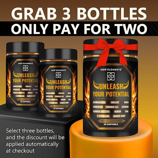 Natural Testosterone Booster Supplement for Men – Test Booster with Tongkat Ali, Fadogia Agrestis, Shilajit, Ashwagandha, Ginseng, Tribulus, Boron, DAA, L-Citrulline, D3 K2, Zinc & Magnesium