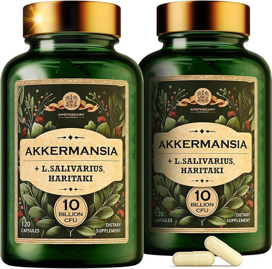Akkermansia Muciniphila Probiotics and Prebiotics - GLP 1 Booster w/Lactobacillus Salivarius | Fiber Supplement Gut Health & Digestive Health | Women Probiotic Akkermansia Light (2)
