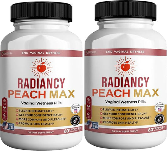 Radiancy Peach Max Vaginal Wellness Supplement, 60 Capsules, 30 Day Supply (2)