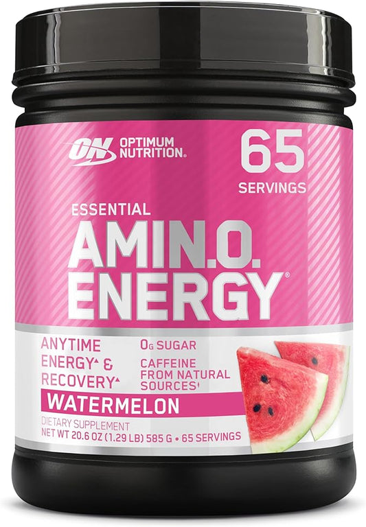 Optimum Nutrition Amino Energy - Pre Workout with Green Tea, BCAA, Amino Acids, Keto Friendly, Green Coffee Extract, Energy Powder - Watermelon, 65 Servings (Packaging May Vary)