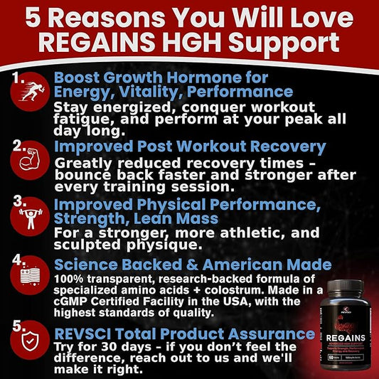 HGH Supplements for Men & Women - Regains Natural Anabolic Muscle Growth Building & Human Growth Hormone for Men, Muscle Builder for Men, Muscle Recovery Post Workout Supplement, 150 Protein Pills