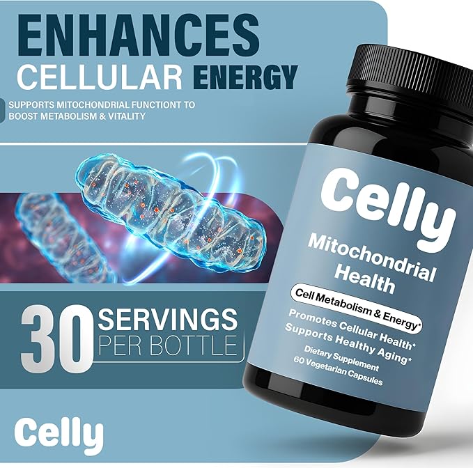 Mitochondrial Health | Longevity Supplement for Cellular Nutrition and Healthy Aging | Promotes Mitochondria ATP Energy with CoQ10, Resveratrol & Green Coffee | Made in USA & 3rd Party Tested