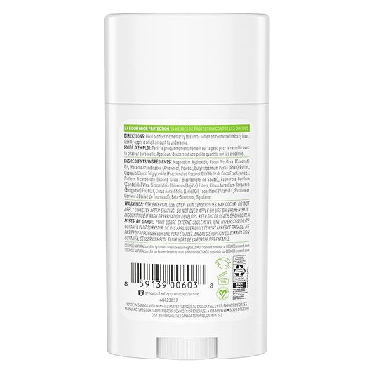 Schmidt's Aluminum Free Natural Deodorant Bergamot & Lime 2 count For Women and Men, with 24 Hour Odor Protection, Certified Cruelty Free, Vegan Deodorant, 2.65 oz