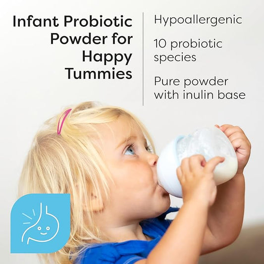 Klaire Labs SFI Health Ther-Biotic Baby - Infant Probiotic Powder - Gut & Immune Support Probiotics Powder - Mix with Breast Milk + Food - Bifidobacterium Infantis & More - Hypoallergenic (66g/2 Pack)