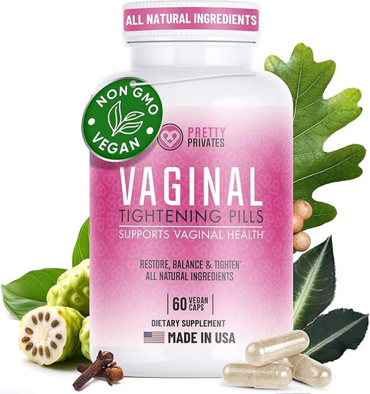 Premium Vaginal Tightening Pills - Tighten Rejuvenate and Lubricate - All-Natural Vaginal Tightening and Holistic Intimate Health - Vegan- Supports Moisture Elasticity & Feminine Wellness Naturally