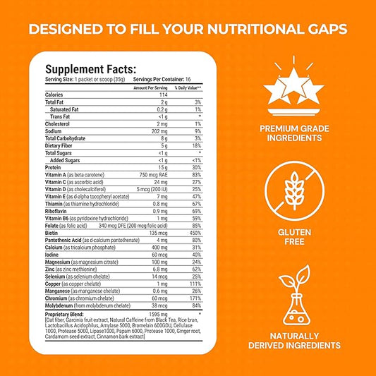 Thrive Protein Shake | 16 Packets (35g Each) | Gluten-Free, Pea Protein, Probiotics, Fiber & Digestive Enzymes | Supports Lean Muscle (16 Packets (Single Servings), Vanilla)