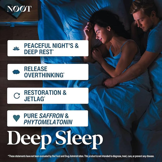 Deep Sleep - All Natural Sleep Aid for Adults and Students Non Habit Forming Sleeping Pills for Adults No Jet Lag & Travel Recovery Biohacking & Nootropics 60 Capsules, 1 Month Supply