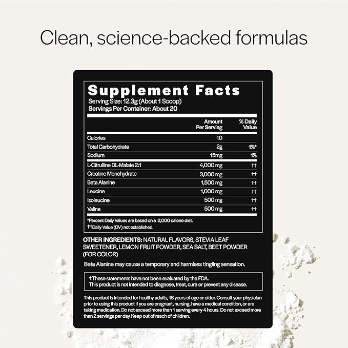 Gainful Caffeine Free Pre Workout Powder with Creatine, Strawberry Lemonade Flavor, Supports Strength, Endurance, & Recovery, BCAAs, Beta Alanine, L-Citrulline, No Artificial Ingredients, 20 Servings
