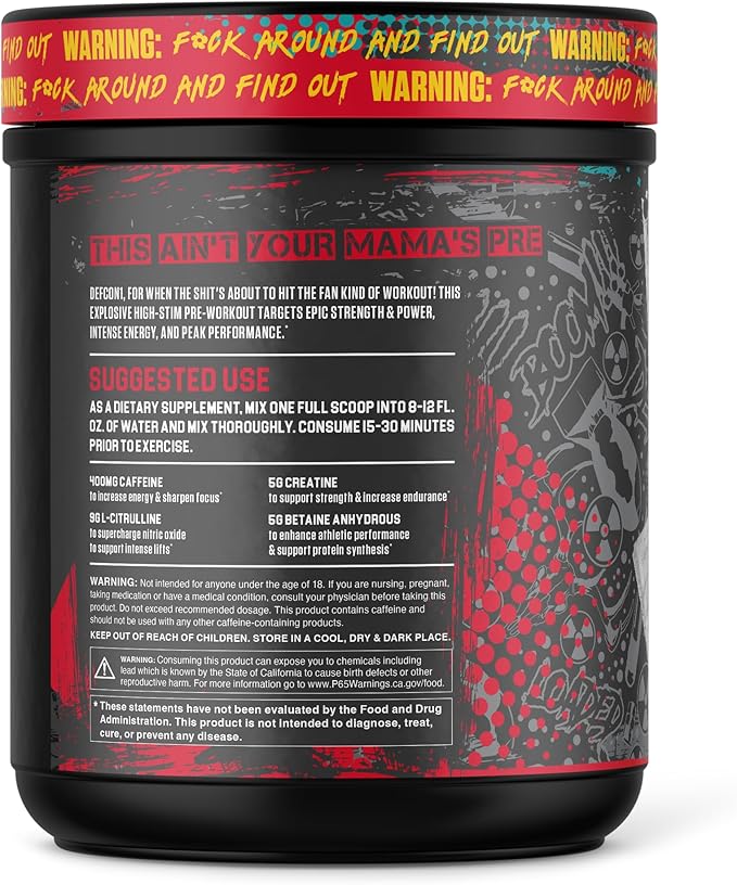 Anabolic Warfare Defcon1 High Stim, High-Intensity Pre-Workout Powder (Fruit Explosion, 20 Servings)