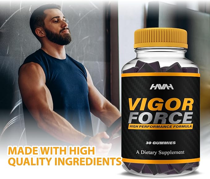 Vigor Force Maximum Strength Performance Gummies VigorForce Premium Gummy Supplement, Vigor Force Maximum Strength Advanced Shilajit Supplement, Vigor Force Advanced Formula Gomitas (30 Gummies)