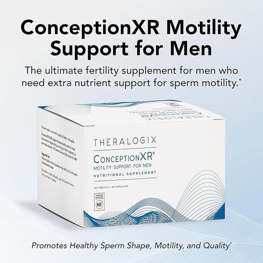 Theralogix ConceptionXR Motility Support Formula - Men's Preconception Vitamins for Fertility Support - Male Fertility Supplements for Sperm Health* - NSF Certified - 60 Tabs + 60 Caps (30-Day Supply)