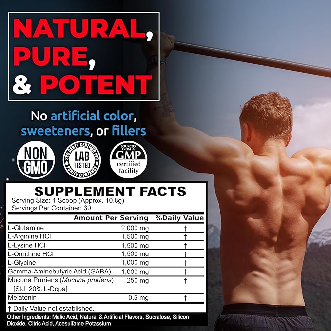 HGH Supplements for Men & Women, REVSCI Regains Max Amino Acids Supplement, Post Workout Recovery Powder, Anabolic Muscle Recovery & Muscle Builder for Men, HGH Human Growth Hormone Booster Supplement