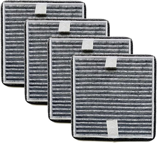 Nispira FRF105 Filter Replacement for Febreze FHT150W OdorGrab Portable Air Cleaner Odor Reducer, HEPA Carbon 4 Packs