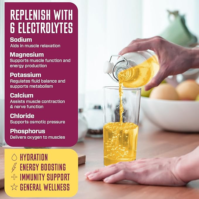 KEY NUTRIENTS Multivitamin Electrolytes Powder No Sugar - Delicious Passion Fruit Electrolyte Powder - Endurance & Energy Supplement - Hydration Powder - No Calories - 90 Servings - Made in USA