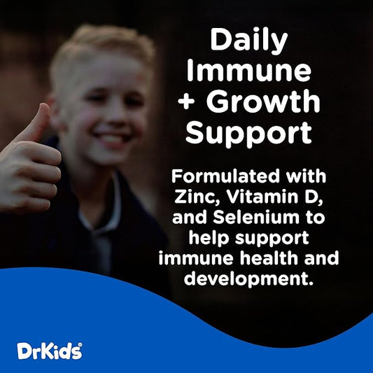 Dr. Kids Children's Immune Support Multivitamin Gummy Bites – Supports Growth and Development with 15 Essential Vitamins and Minerals, Safe & Gentle for Kids Ages 2+, Pineapple Flavor, 30 Count