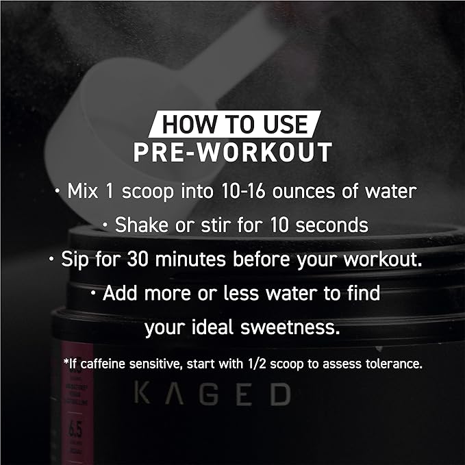Kaged Original Pre Workout Powder | Berry Blast | Pre-Workout with Creatine, Beta Alanine, L-Citrulline, BCAAs | 274 mg Organic Caffeine | Pre Supplements for Men & Women | 20 Servings