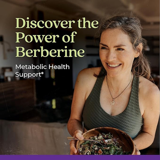 New Chapter Berberine Supplement - Super-Potent Berberine 1000 mg, 30x Concentrated Indian Barberry Extract to Support Metabolic Health + Heart Health + Glucose Support, Vegan, Gluten Free, 60 Count