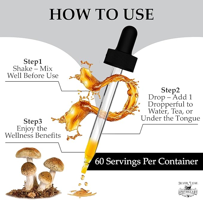Organic Mushroom Supplement Tincture Extract of Reishi, Chaga, Cordyceps, Lions Mane, and More for Immune Support, Blend of 14 Triple-Extracted Mushrooms for Memory Focus & Vitality - 2 Fl Oz