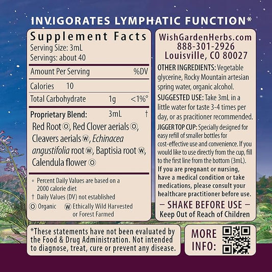 WishGarden Herbs Lymph Mover Immune Strength - Natural Herbal Lymphatic Drainage and Lymphatic Cleanse Supplement with Echinacea for Immune Support, Supports Healthy Lymphatic System Function, 4oz