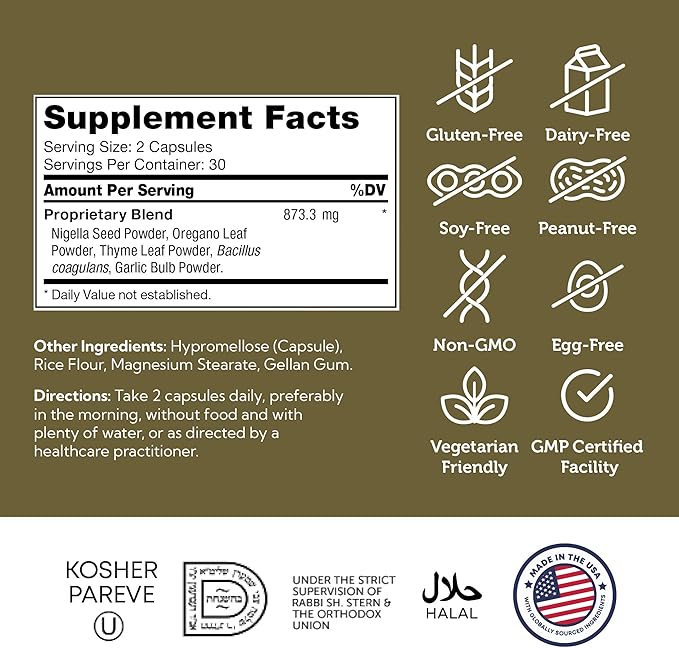 Zahler - CandAid Cleanse Digestive Health Supplement with Probiotics for Women & Men - Daily Adults, Men & Women Probiotic for Gut Health & Overgrowth - Kosher (60 Capsules)