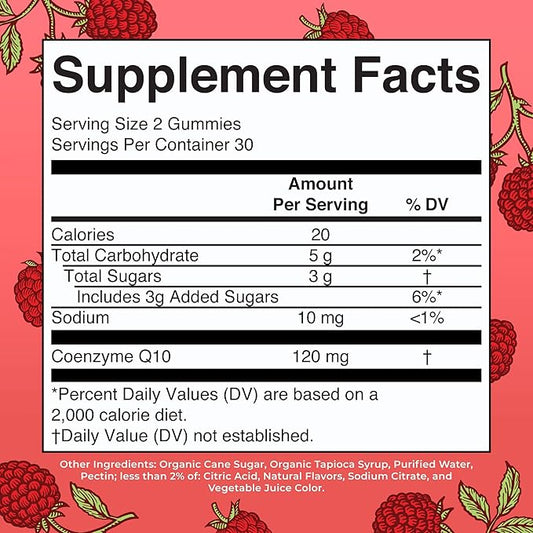 MaryRuth Organics CoQ10 Gummies | Coenzyme Q10 | Gummy Supplements for Heart Health & Cellular Health | Antioxidant | CoQ10 120 mg | Vegan | Non-GMO | Gluten Free | 60 Count | 1 Month Supply