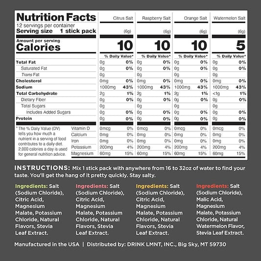 Drink LMNT Zero Sugar Electrolytes - Variety Pack Bundle | Drink Mix | 36-Count