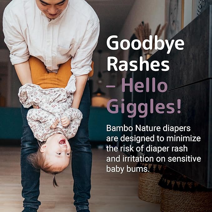 Bambo Nature Hypoallergenic Baby Diapers, Eco-Labelled Sustainable Diapers, Enhanced Leakage Protection, Totally Chlorine-free, Skin Friendly, and Super Absorbent - Size 4 (27 Count)