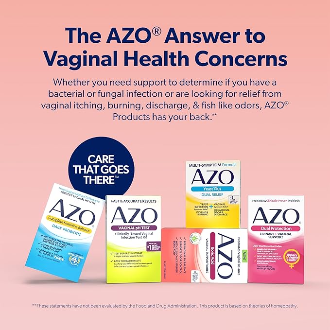 AZO Boric Acid Vaginal Suppositories, Helps Support Odor Control and Balance Vaginal PH with Clinically Studied Boric Acid, Non-GMO, 30 Count (Pack of 2)