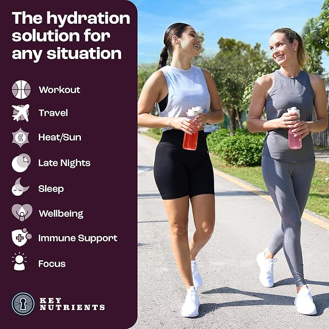 KEY NUTRIENTS Electrolytes Powder Packets 20 Pack - No Sugar, 5 Delicious Flavors, Hydration Packets with Electrolyte Powder for Refreshing Electrolyte Drink Mix Packets - Zero Calories