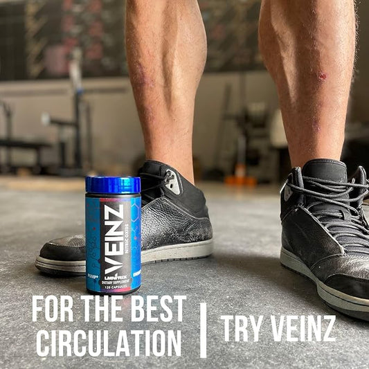 VEINZ Pills - Best Nitric Oxide Booster for Men & Women - L-Arginine, L-Citrulline and ALA - Top Muscle Mass & Pump Supplement - 120 N.O. Capsules