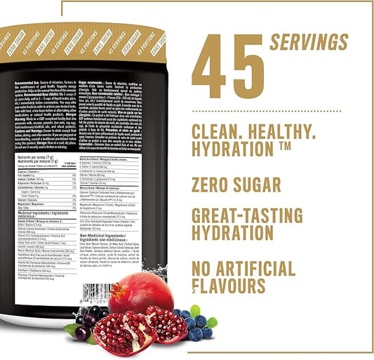 BIOSTEEL Zero Sugar Hydration Mix, Great Tasting Hydration with 5 Essential Electrolytes, Fruitropolis, 45 Servings per Tub
