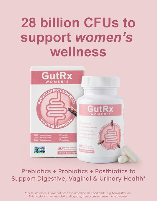 Women's – Probiotic for Women with Cranberry, D-Mannose & Prebiotics – 28 Billion CFU to Support Vaginal, Urinary & Digestive Health – Lactobacillus, Bifidobacterium, Vegan, 30 Capsules