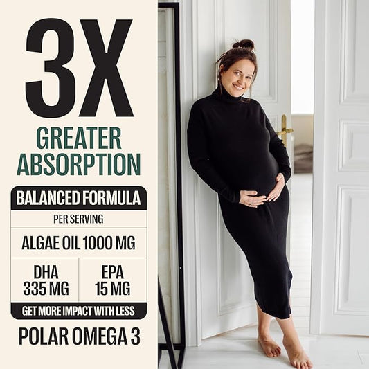 Orlo PRENATAL DHA - Prenatal DHA Omega 3 Supplement - Triple Strength Omega3s - Vegan DHA & EPA Algae Omega-3 Oil - Supports Brain Development During Pregnancy & Lactation (120 Mini Softgels Kit)