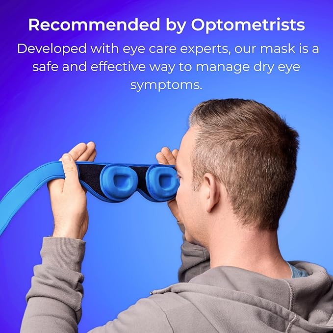Rechargeable Heat Mask - FSA/HSA Eligible - Cordless Heated Eye Mask for Dry Eyes, MGD, and Styes - Optometrist Recommended for Dry Eye Relief