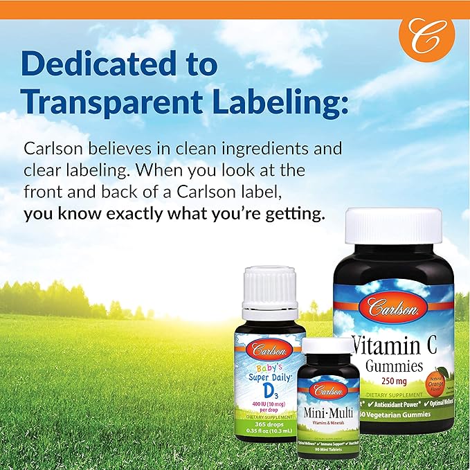 Carlson - Mini-Multi, Vitamins & Minerals, Immune Support & Heart Health, Optimal Wellness, 90 mini tablets.
