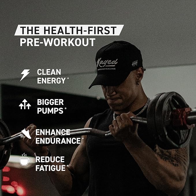 Kaged Original Pre Workout Powder | Berry Blast | Pre-Workout with Creatine, Beta Alanine, L-Citrulline, BCAAs | 274 mg Organic Caffeine | Pre Supplements for Men & Women | 20 Servings